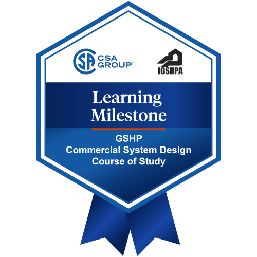 GSHP Commercial System Design Course of Study
