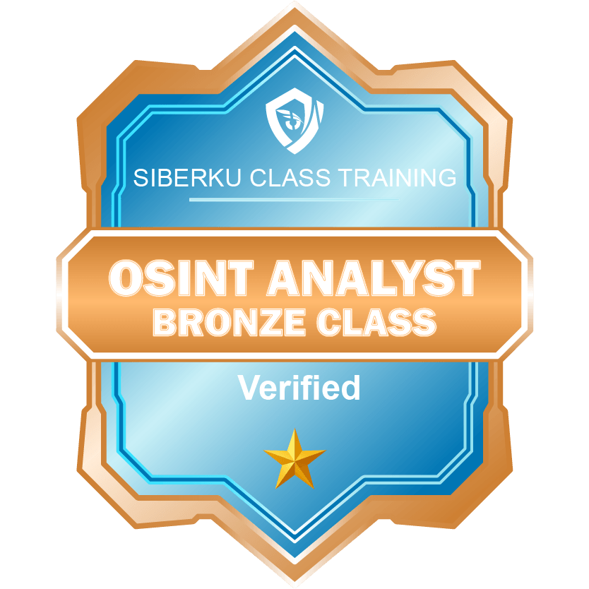 SIBERKU Open Source Intelligence Analyst Beginner Class Online Training