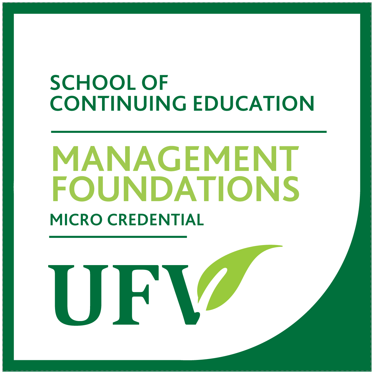 Management Foundations Micro Credential