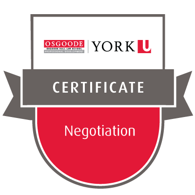 The Osgoode Certificate in Negotiation