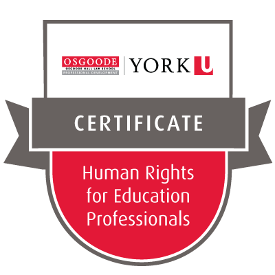 The Osgoode Certificate in Human Rights for Education Professionals