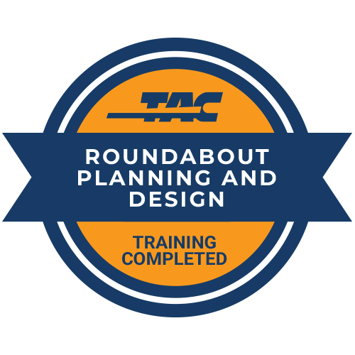 Roundabout Planning and Design: Training completion badge