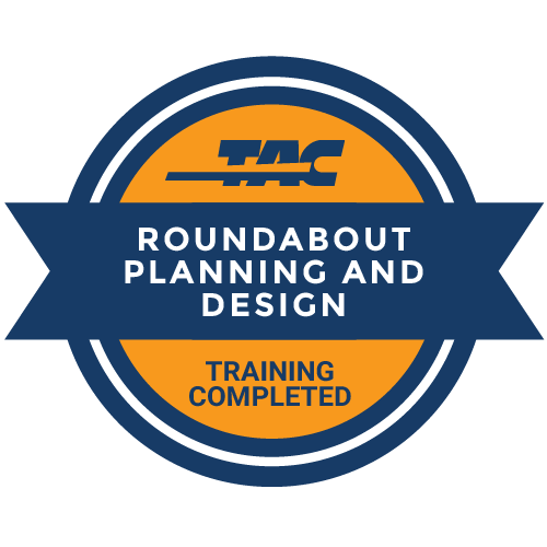 Roundabout Planning and Design: Training completion badge