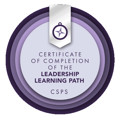 Certificate of Completion of the Leadership Learning Path  
