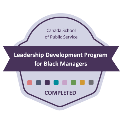 Certificate of Completion of the Leadership Development Program for Black Managers 